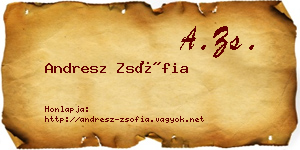 Andresz Zsófia névjegykártya