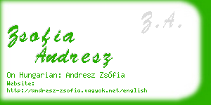 zsofia andresz business card