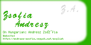 zsofia andresz business card